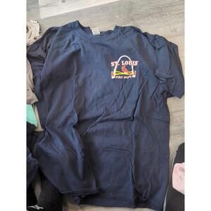 1 St Louis Fire Dept Shirt And 1 North Las Vegas, 2 Short Sleeve Size Large